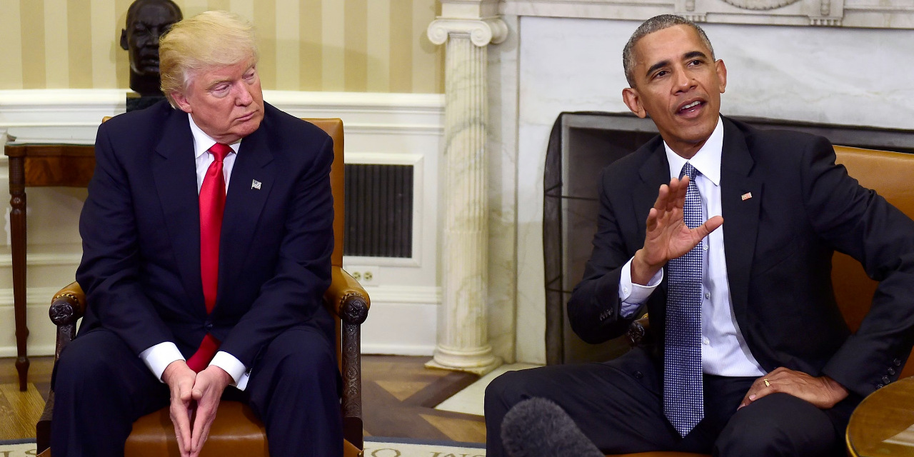 Donald Trump with Barack Obama