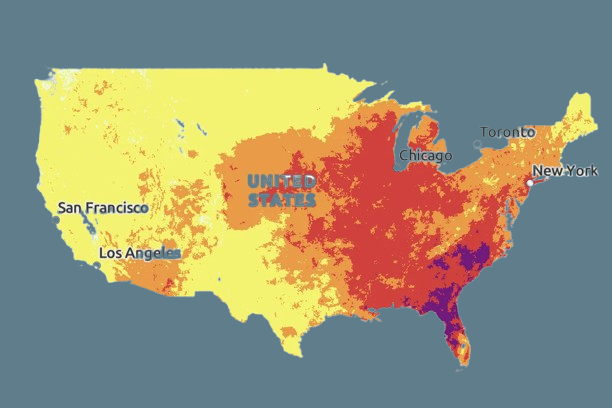 Heat wave in U.S. city with temperatures above 110°F