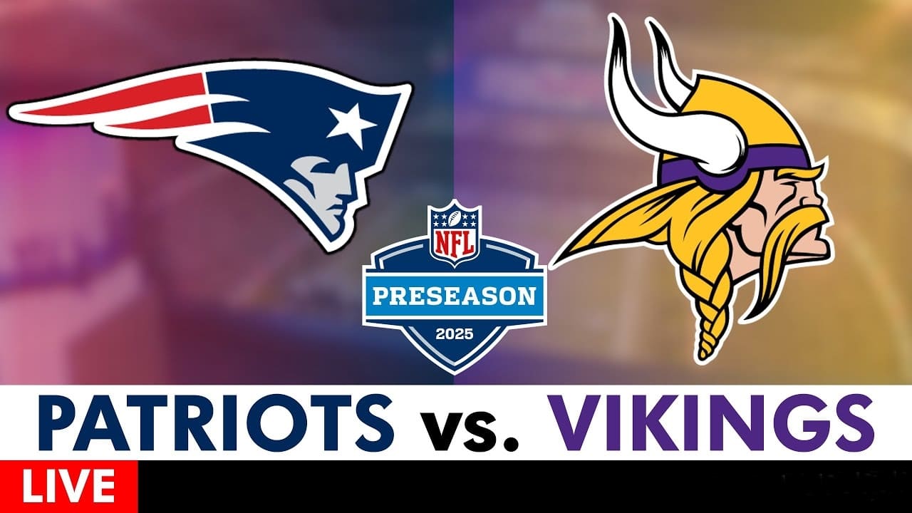 Patriots vs. Vikings Preseason: Game Preview & Broadcast Info 1 Patriots vs Vikings preseason matchup logo graphic