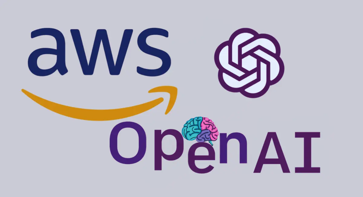 OpenAI models powering AWS Bedrock and NVIDIA RTX AI Garage with upward arrow signifying enterprise AI adoption
