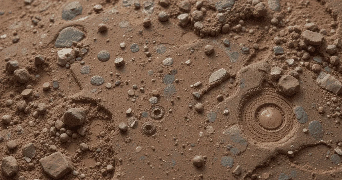 Cheyava Falls mudstone with potential biosignatures on Mars