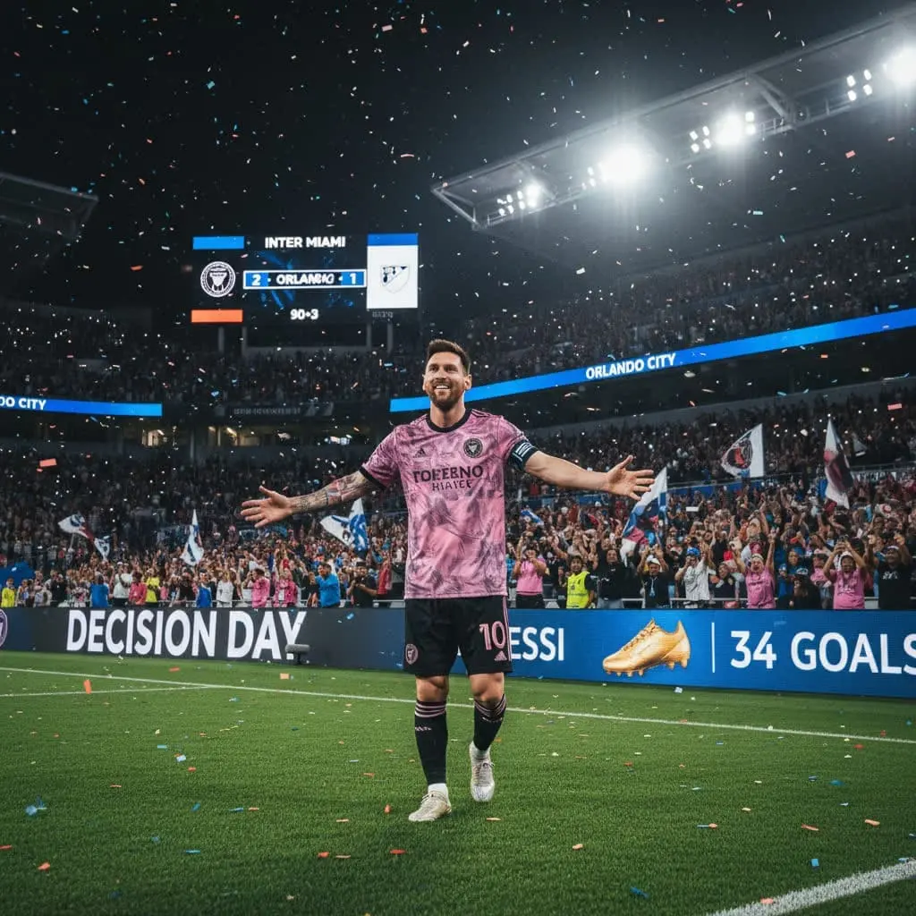 Lionel Messi celebrates in Inter Miami kit chasing MLS Golden Boot 2025