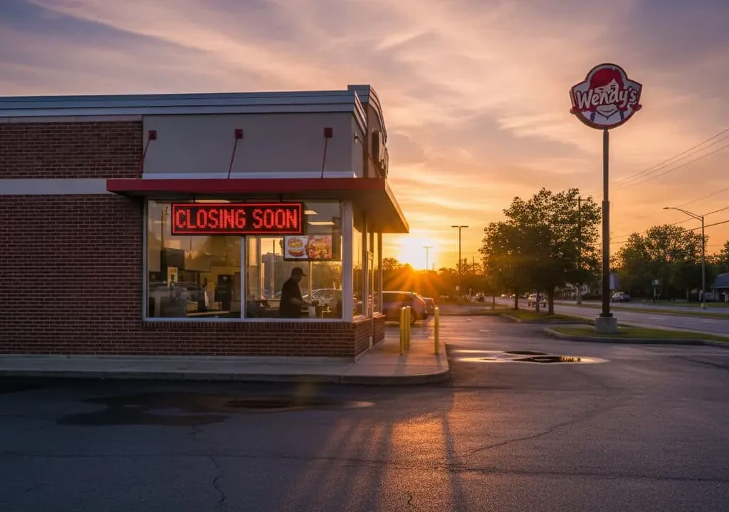 Wendy’s restaurant announcing store closures in 2026
