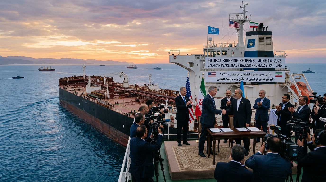 Iran Deal Signing Tomorrow June 14: Trump Says Hormuz 'OPEN TO ALL' as Pakistan Confirms Final Text 1 Iran deal signed June 14 2026 Trump Hormuz open Pakistan signing ceremony