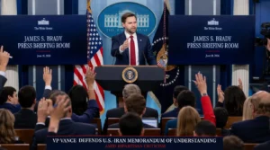 Vance Iran Deal 2026: VP Defends ‘Win-Win’ MOU as GOP Hawks and Carville Both Cry Foul