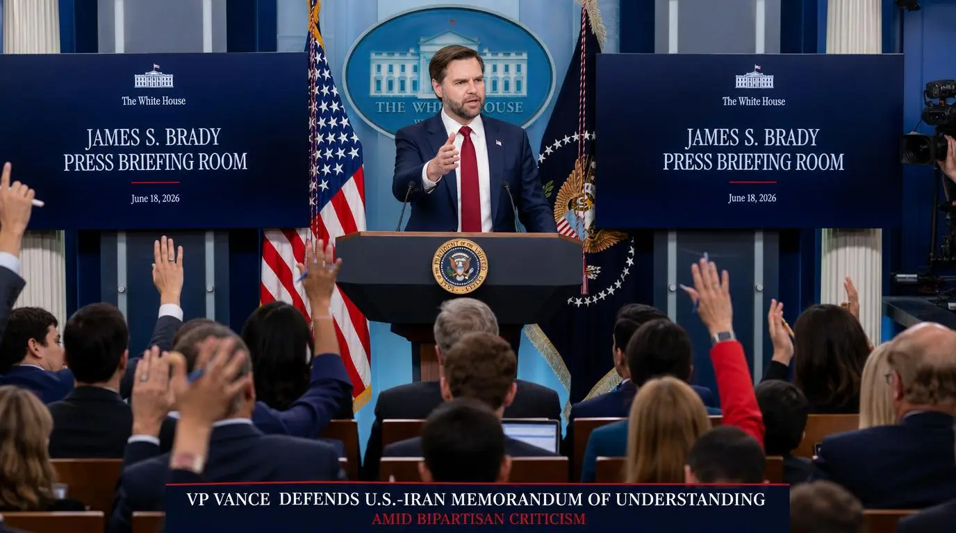 Vance Iran deal 2026 White House press briefing MOU Strait of Hormuz oil prices